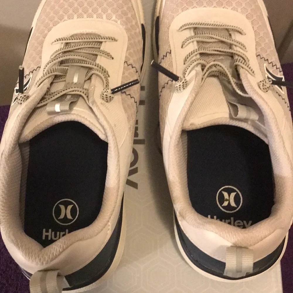 Hurley Exeter Men's Casual Sneaker in Light Gray, Navy/White Size 9.5